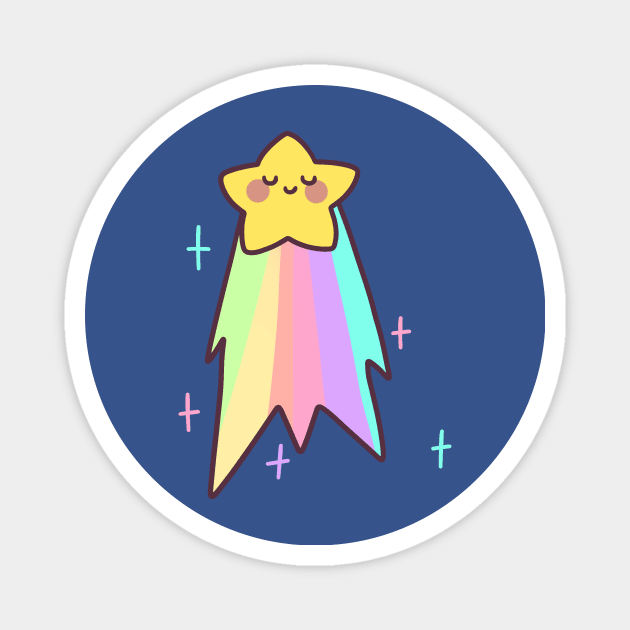 Rainbow Shooting Star Magnet by saradaboru